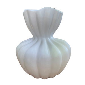 Vases: Naia White Ceramic Vase Large