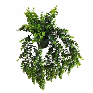 Decor Faux Plants: Potted Hanging Eucalyptus Green 66cm