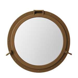 Best Selling: Round Aluminium Mirror - Brass Colour
