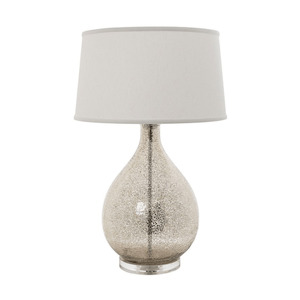 Brompton Silver Table Lamp with Linen Shade