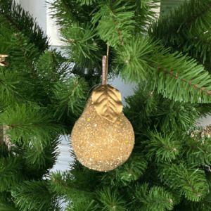 Jewelled Pear Christmas Decoration