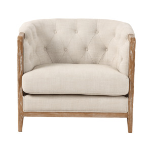New Arrivals: Louis Cream Armchair with Oak Washed Frame