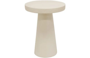 Side Table: Hannah Side Table - Textured Off White
