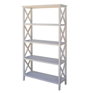 Wall Units Display Cabinets: Cyrus 4 Tier Bookcase - White