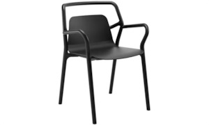 Dining Chairs: Mila Stackable Outdoor Dining Chair - Black - Set of 4