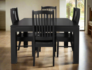 Dining Suites: Ada Black Dining Suite 5Pcs