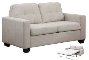 Sofabed: Melody 2 Seat Sofabed - Beige