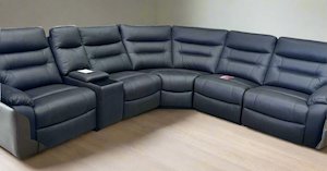 Recliner Lounge Suites: Jackson Corner Sofa - 5 Seater with Console