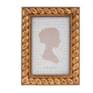 Home Decor: Vetro Photo Frame Set of 2 - Gold