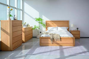 Tallboy Chests: Kansas 5 Drawers Tallboy - Natural