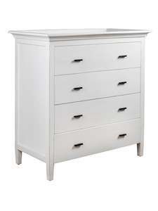 Tallboy Chests: Wellesley 4 Drawer Tallboy White