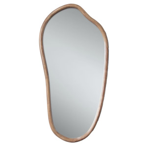 Baxton Wooden Squiggle Wall Mirror