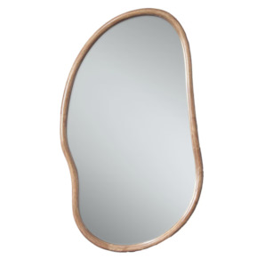 Baxton Wooden Squiggle Wall Mirror