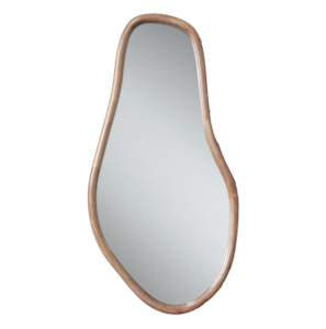 Baxton Wooden Squiggle Wall Mirror