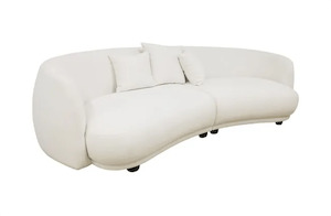 Clearance: Moss 4 Seater Sofa - Gray/White