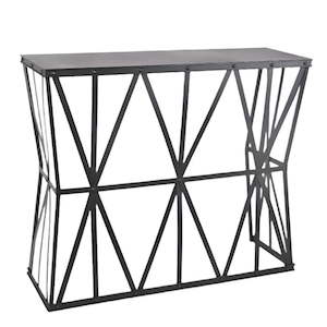 Hall Console Tables: Black Metal Console Table