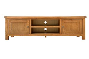 Furniture: Kensington Oak Entertainment Unit - 1800mm
