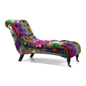Living: Chesterfield Patchwork Chaise | Day Bed