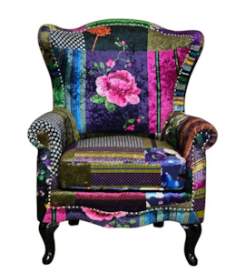 Paltrona Patchwork Wingback Armchair