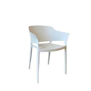 Outdoor Furniture: Africa Outdoor Dining Chair - White Set/4