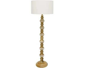 Clearance: Asha Wood & Marble Floor Lamp
