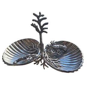 Clearance: Leaf Aluminum Decorative Tray