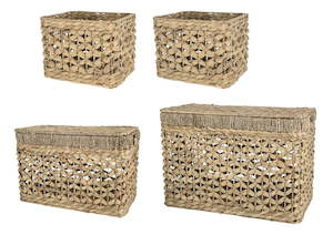 Water Hyacinth Basket Set of 4