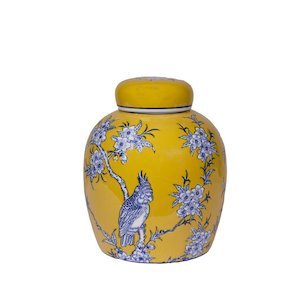 Chelsea Bird & Flower Ceramic Jar - Small