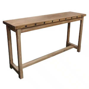 Hall Console Tables: Brasilia Reclaimed Elm Console Table