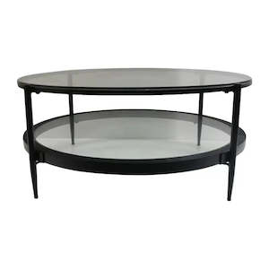 Coffee Table: Marbella Round Coffee Table - Black