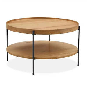 Coffee Table: Reflect 2 Tier Coffee Table 80cm
