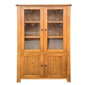 Wall Units Display Cabinets: Kensington Oak Display Cabinet