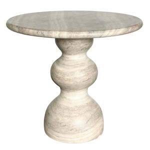 Dining Table: Travertine Bistro Dining Table