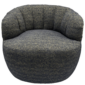 Recliner Swivel Chairs: Milly Swivel Accent Chair - Gold & Black