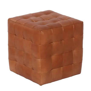 Cube Leather Ottoman