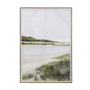 Wall Art: Amalfi Shore Hand Printed Framed Canvas Wall Art