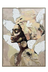 Gracious Living Hand Painted Framed Canvas Wall Art