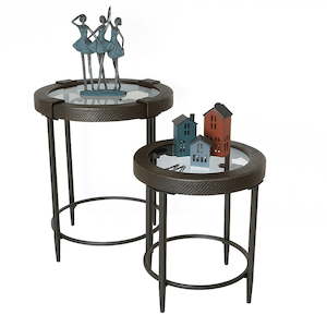 Side Tables: Palermo Metal Side Tables S/2