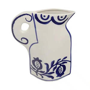 Bettina Vase 24cm -White / Blue