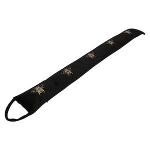 Velvet Draft Stopper - Black/Gold