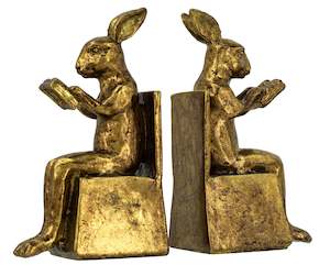 Bunny Bookends - Gold