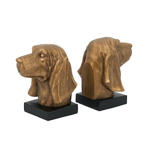 Bookends: Dog Head Book Ends - Set of 2