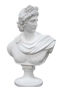 Garden Ornaments Statues: Apollo Bust - White