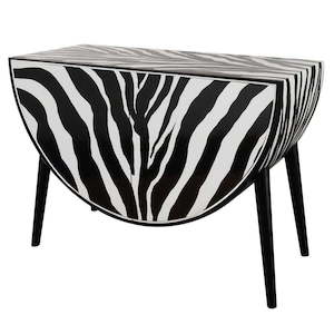 Zebra Hand Painted Two Door Sideboard