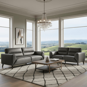 Georgia Leather Lounge Suite - 3+2 Seater