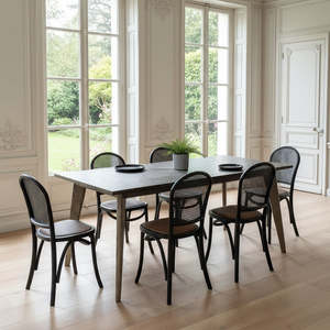 Nordic Herringbone Dining Suite - 6 Seater