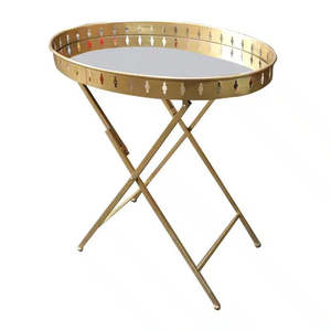 Metal Cross Table - Gold