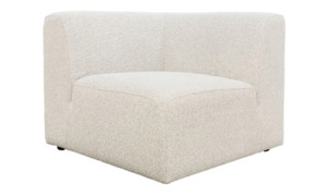 Boucle Collection: Hugo Corner Sectional Boucle Sofa Seat - Soft Gray
