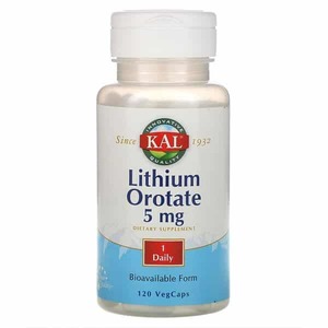KAL, Lithium Orotate, 5 mg, 120 VegCaps - Online Health