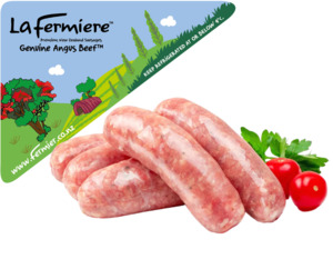 Beef: La Fermiere™ Genuine Angus Beef Sausages (6 per pack)